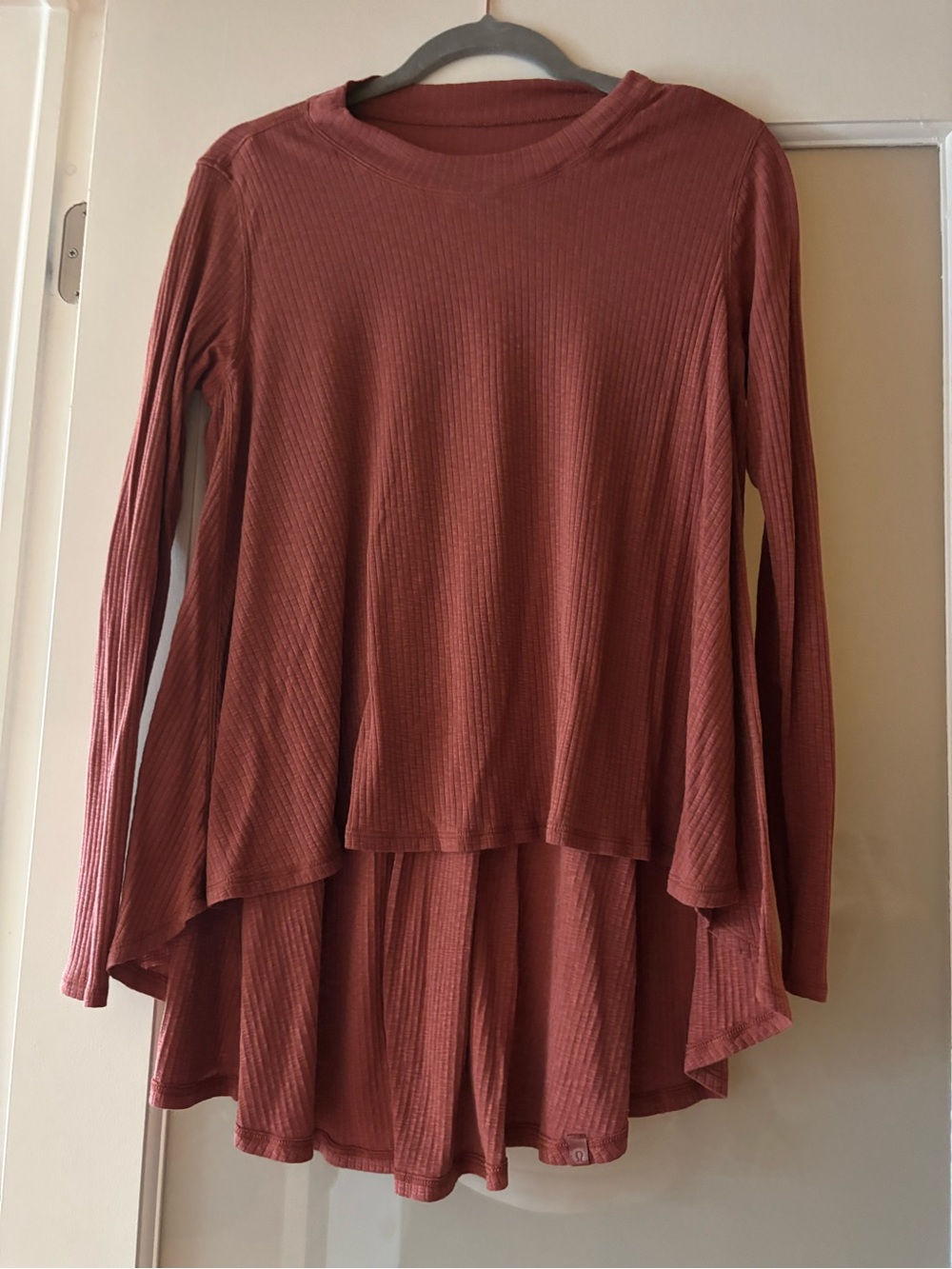 lululemon athletica Ribbed Long-Sleeve High-Low Tunic in Dusty Rose